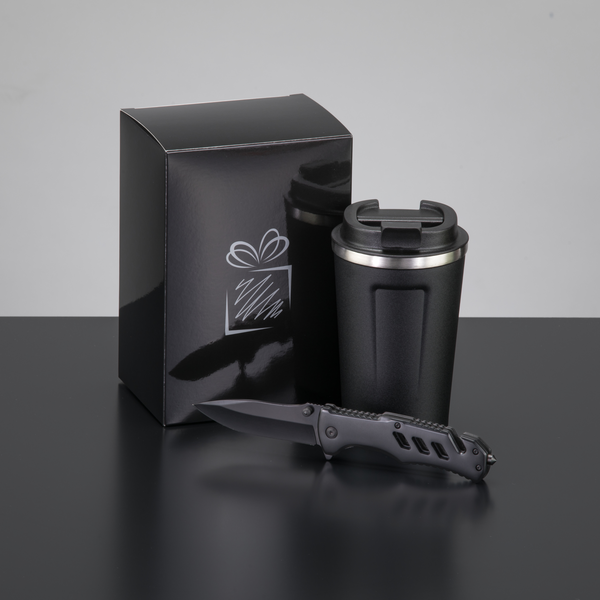 FAHRER-SET: THERMO-BECHER NORDIC 350 ML & NOTFALLMESSER