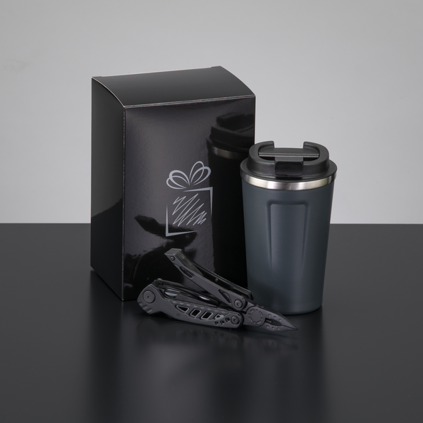 CESTOVATEĽSKÁ SADAET LL: NORDIC TERMO HRNČEK 350 ML A OPTIMA MULTIFUNKČNÉ NÁRADIE