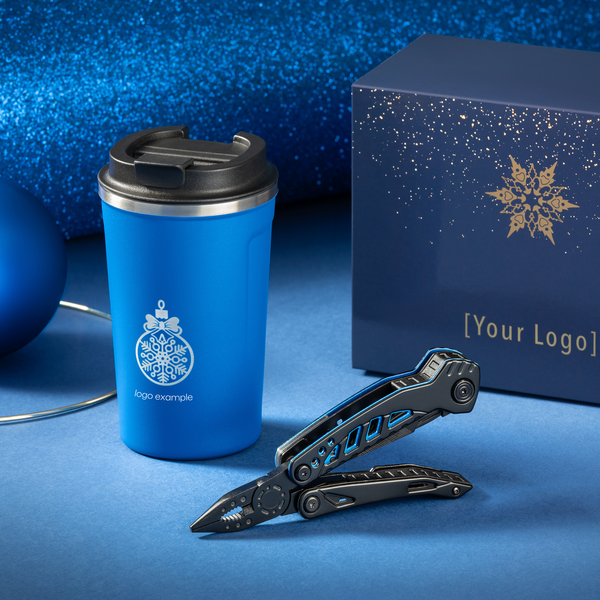 TRAVEL SET II: THERMAL MUG NORDIC 350 ML AND OPTIMA MULTITOOL