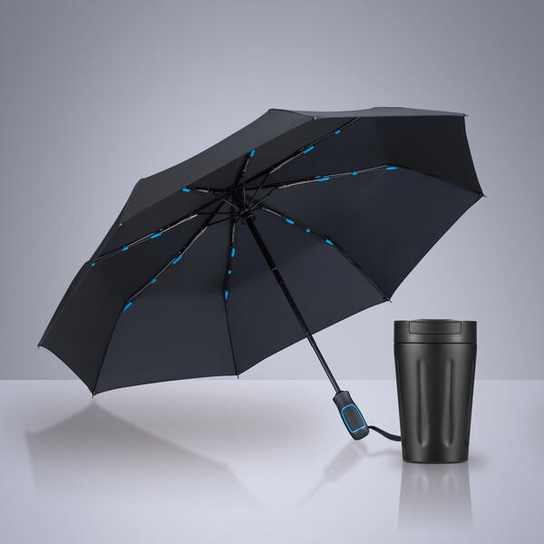 Scandic set: thermal mug and automatic umbrella