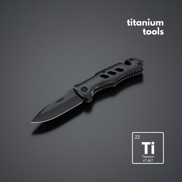 Optima titanium-coated steel rescue knife mini