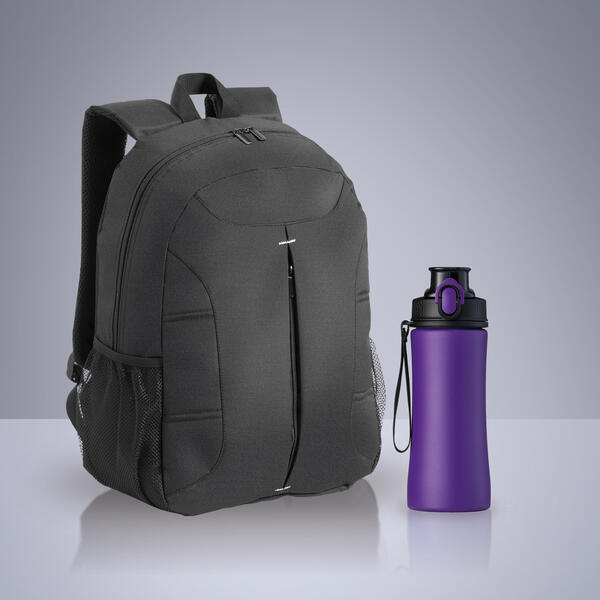 Ensemble Primo : sac à dos et bouteille en acier 550 ml