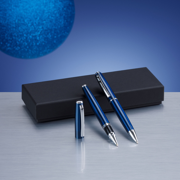 METAL SET: ROLLERBALL PEN AND BALLPOINT PEN