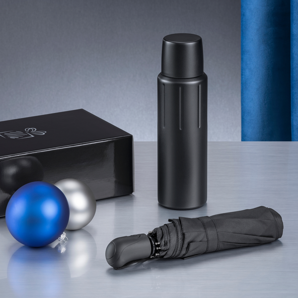 Scandic Set I: vacuum thermos & automatic umbrella