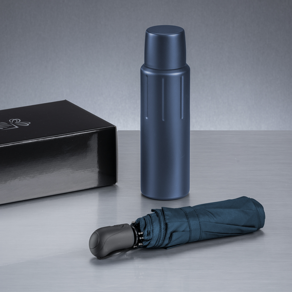 Scandic Set I: vacuum thermos & automatic umbrella