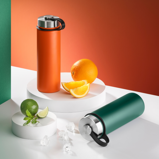 SET NORDIC: VACUUM FOOD THERMOS, 600 ml. & STEEL VACUUM THERMOS, 1000ml. /  Nordic drinkware / COLORISSIMO®